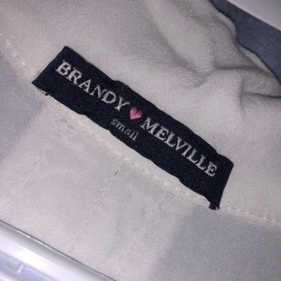 Brandy Melville Sheer Collared Top - Picture 3 of 3